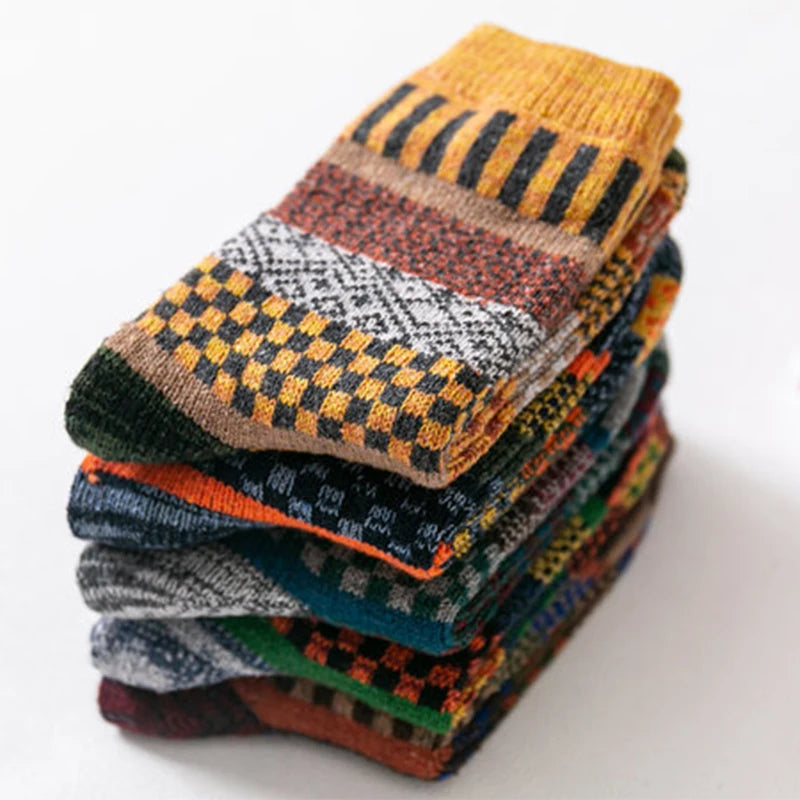 Men's Harajuku Wool Socks (5-Pack)