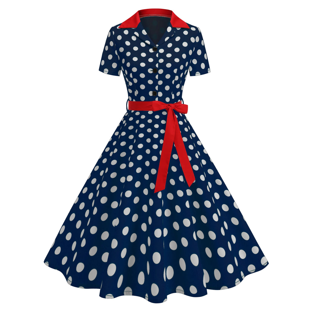 Women's Polka Dot 50s Party Dress