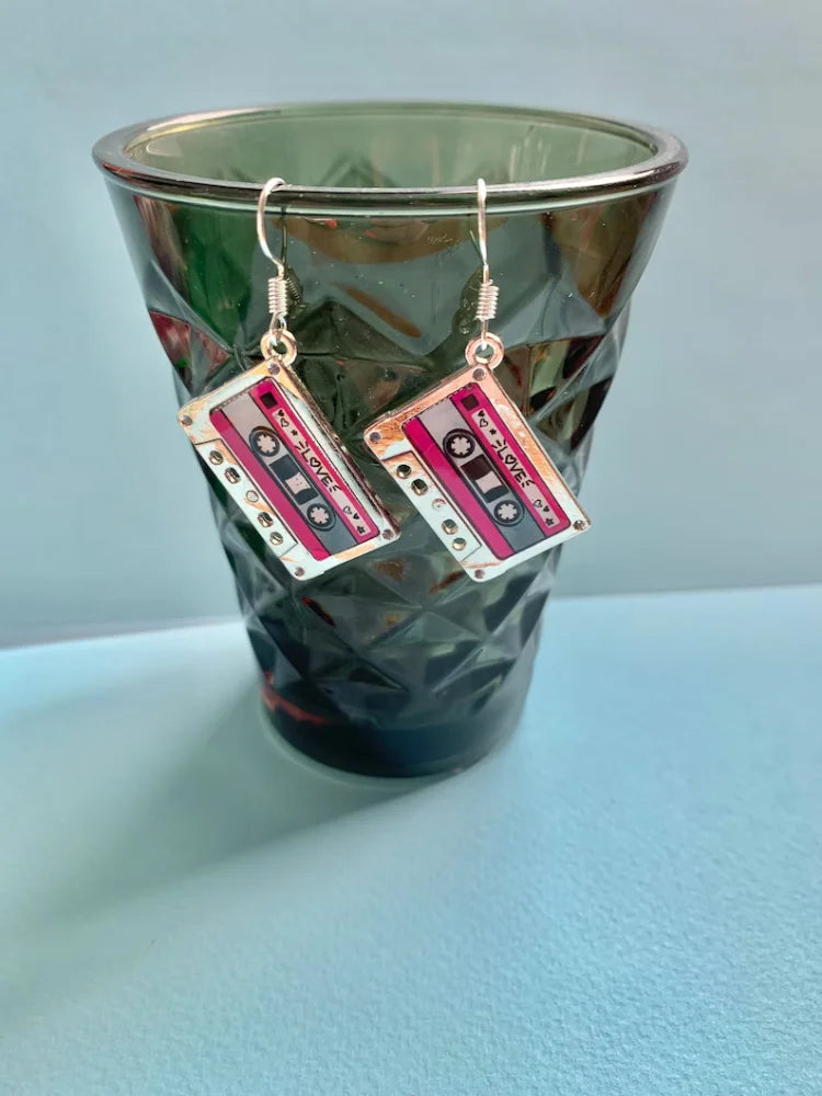 Cassette Tape Dangle Earrings