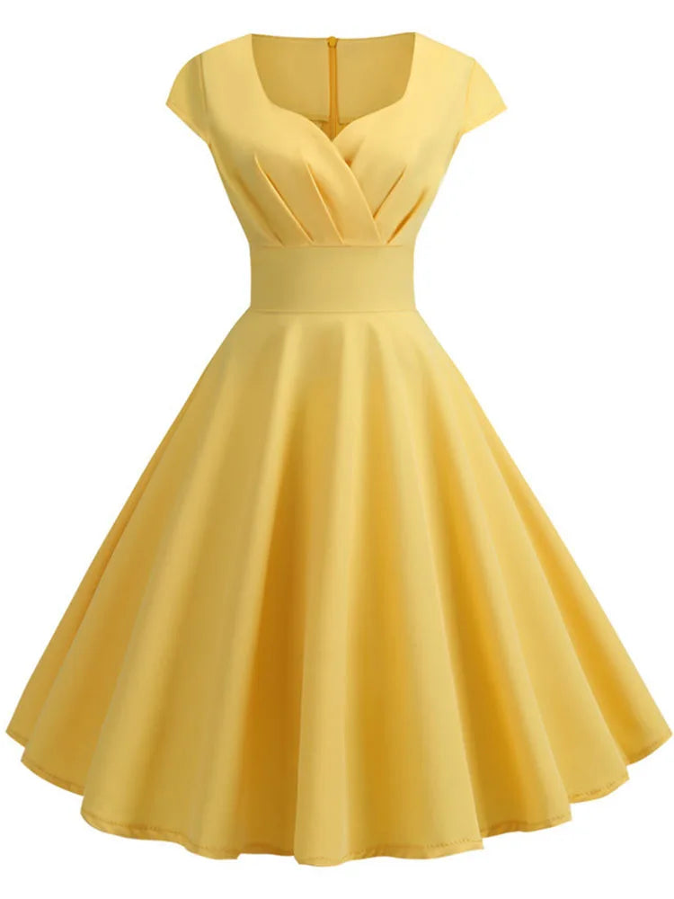 Women's Vintage Pin-Up Midi Dress