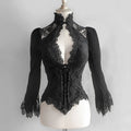 Women's Y2K Lace Cutout Blouse