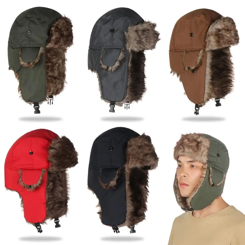 Unisex Fur Earflap Winter Hat