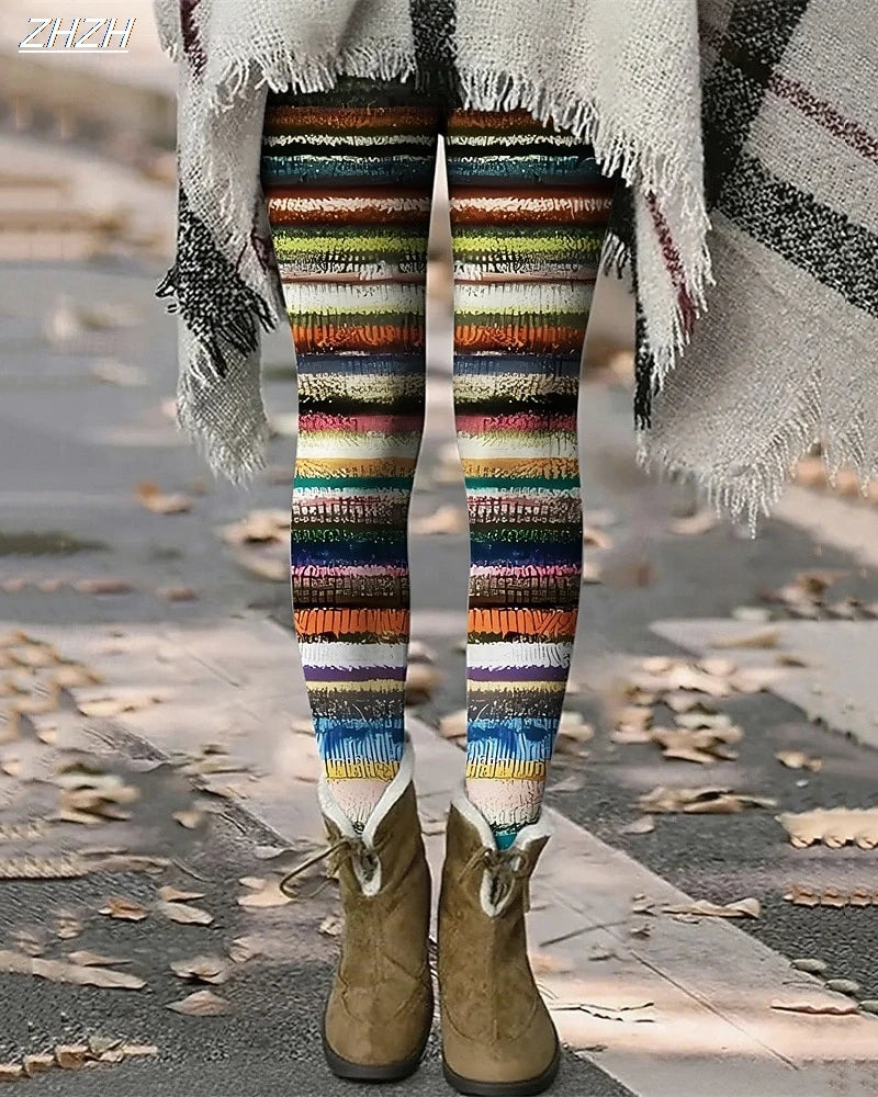 Women's Striped Leggings