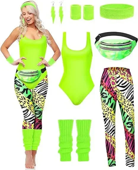 Women's Retro Glam Costume Set – Bold Game Theme Stage Outfit