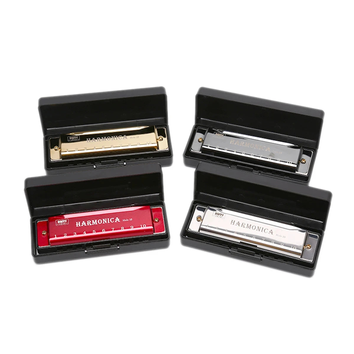10-Hole Diatonic C Harmonica with Case