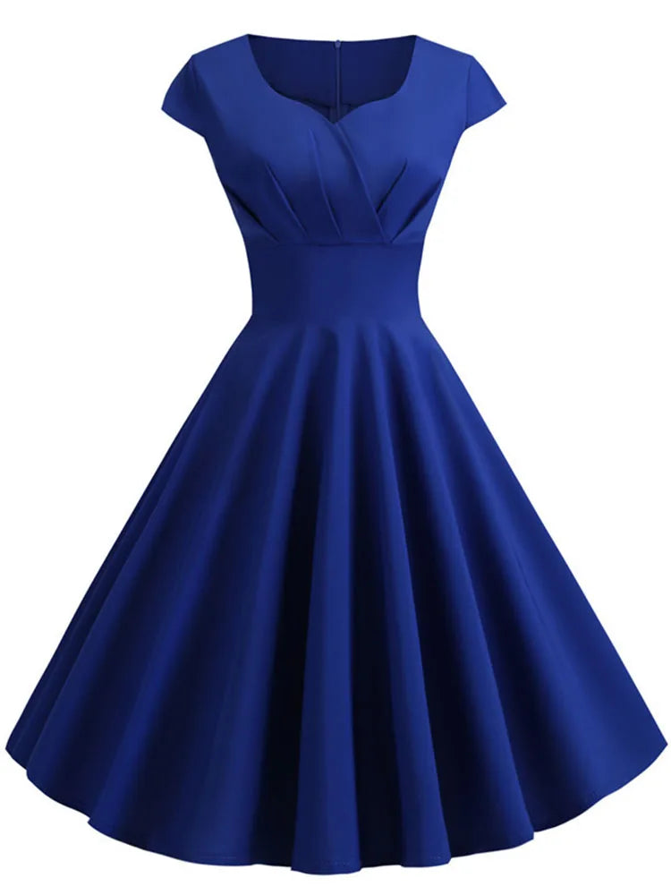 Women's Vintage Pin-Up Midi Dress