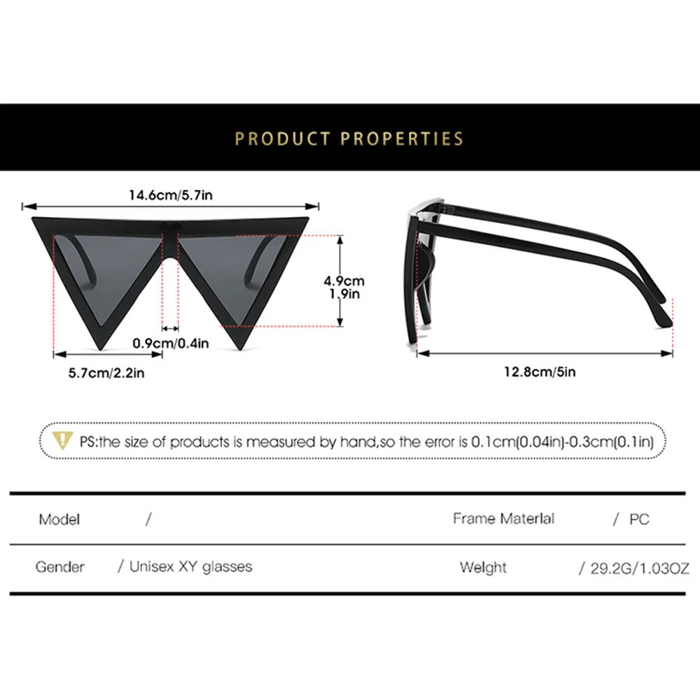 Y2K Punk Triangle Sunglasses