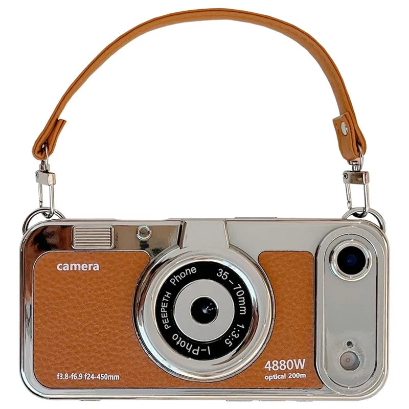 Vintage Camera Phone Case with Strap