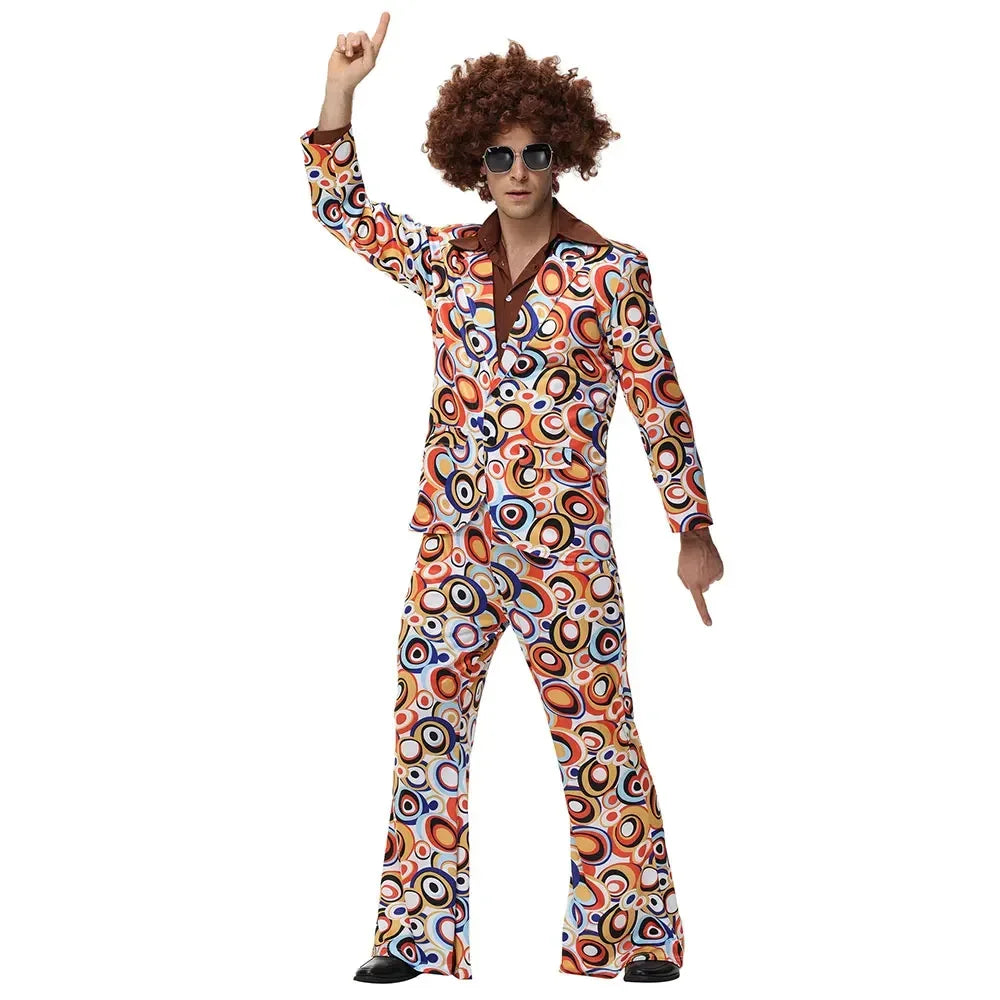 Unisex 70s 80s Disco Hippie Costume