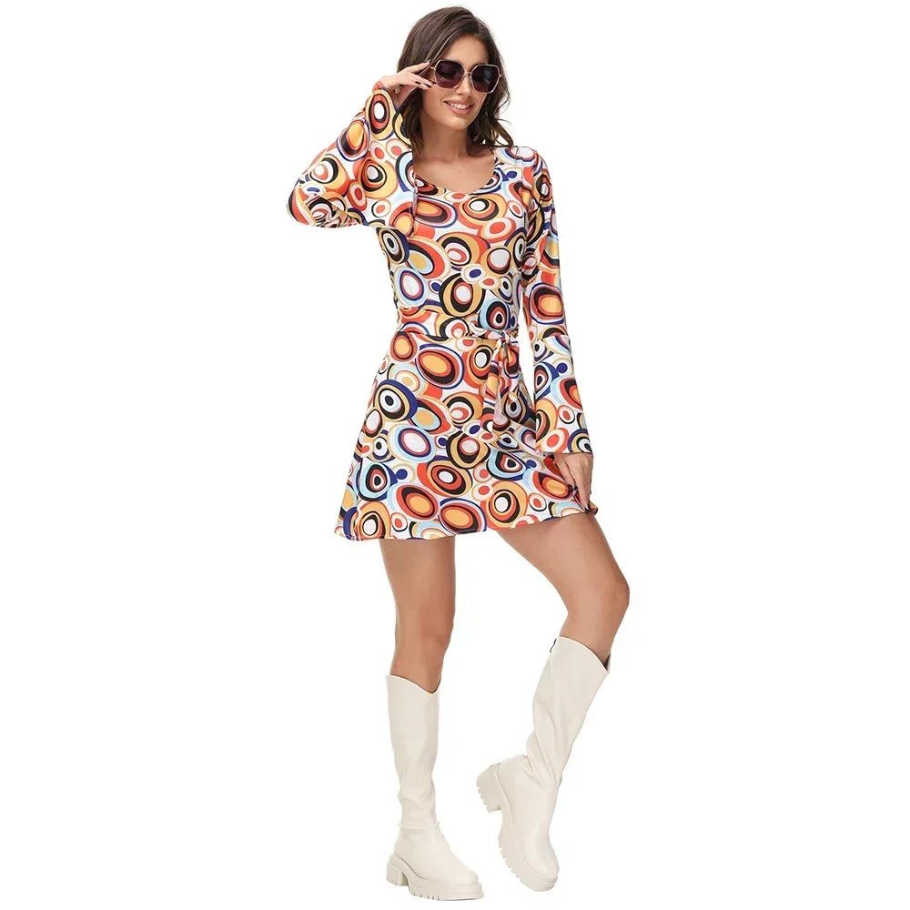 Unisex 70s 80s Disco Hippie Costume
