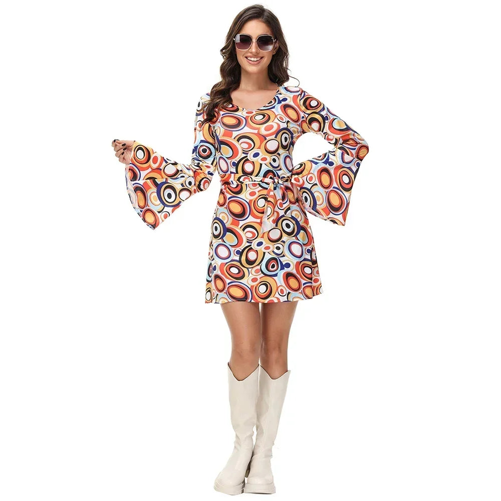 Unisex 70s 80s Disco Hippie Costume