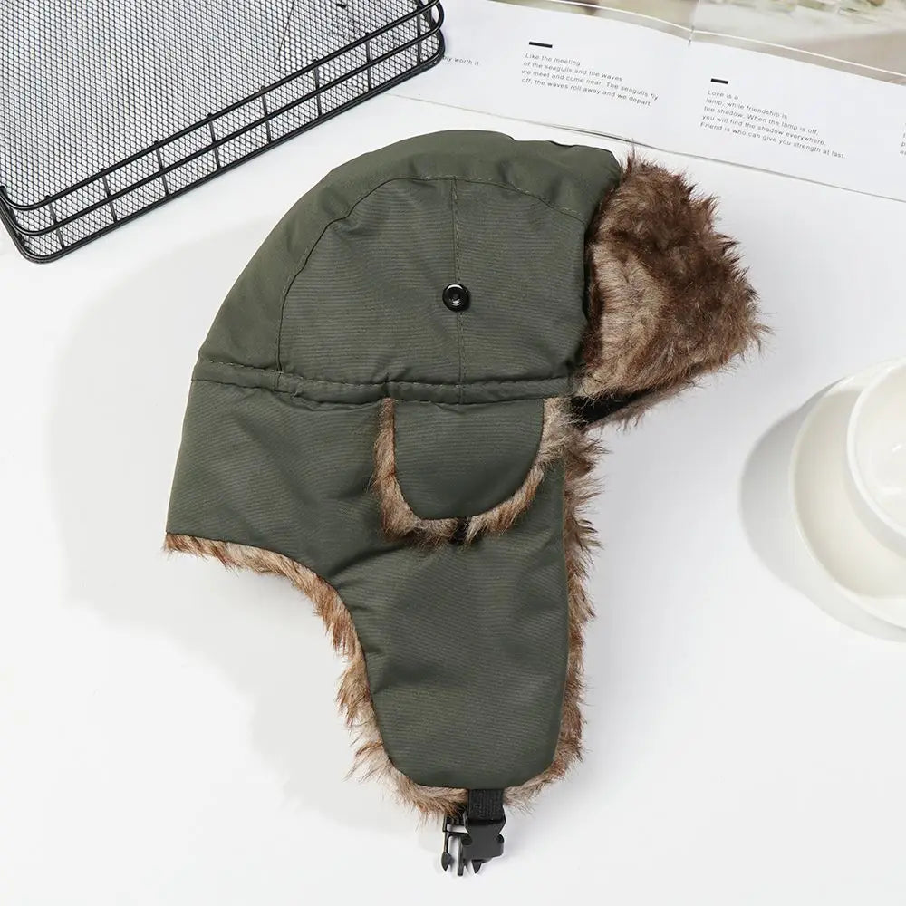Unisex Fur Earflap Winter Hat