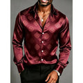 Men's Satin Baroque Shirt – Bold European Lapel Design