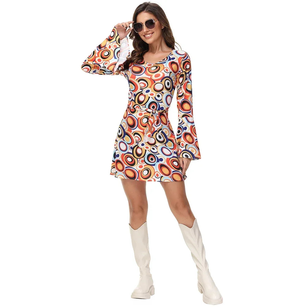 Unisex 70s 80s Disco Hippie Costume