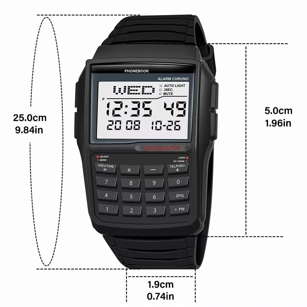 Men's Calculator LED Sports Watch