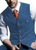 Men's Tweed Waistcoat – Striped Wedding Vest