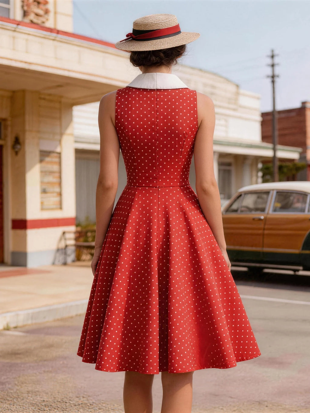 Women's 50s Polka Dot Party Dress