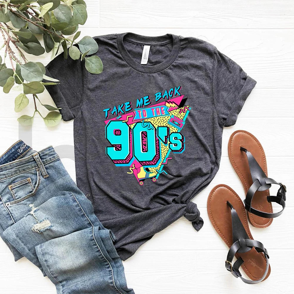"Take Me Back to the 90s" Retro Graphic T-Shirt
