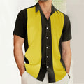 Men's Striped Bowling Shirt