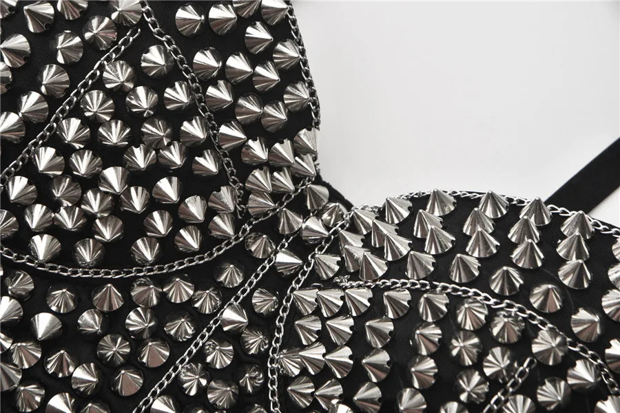 Women's Rivet Bralette Top – Punk Rave Style
