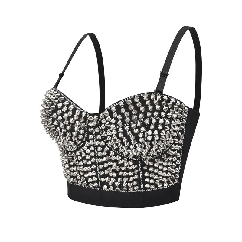 Women's Rivet Bralette Top – Punk Rave Style