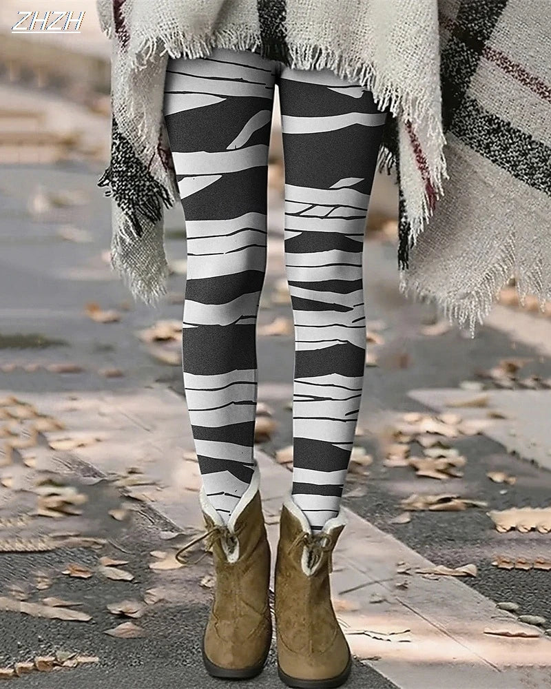 Women's Striped Leggings
