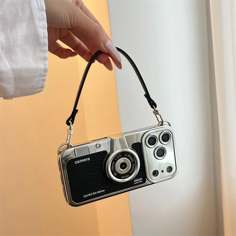 Vintage Camera Phone Case with Strap