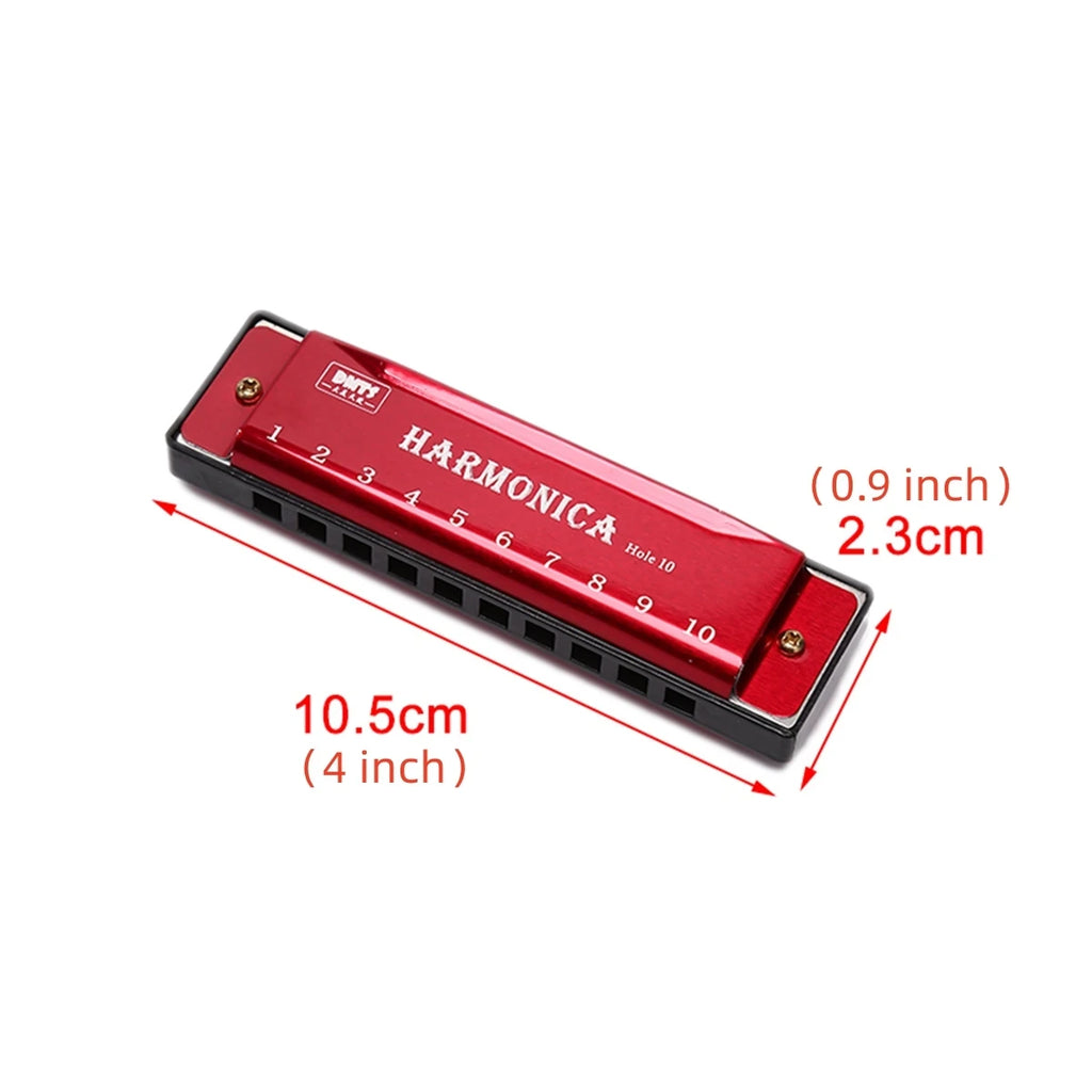 10-Hole Diatonic C Harmonica with Case