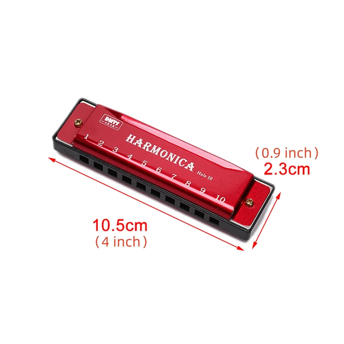 10-Hole Diatonic C Harmonica with Case