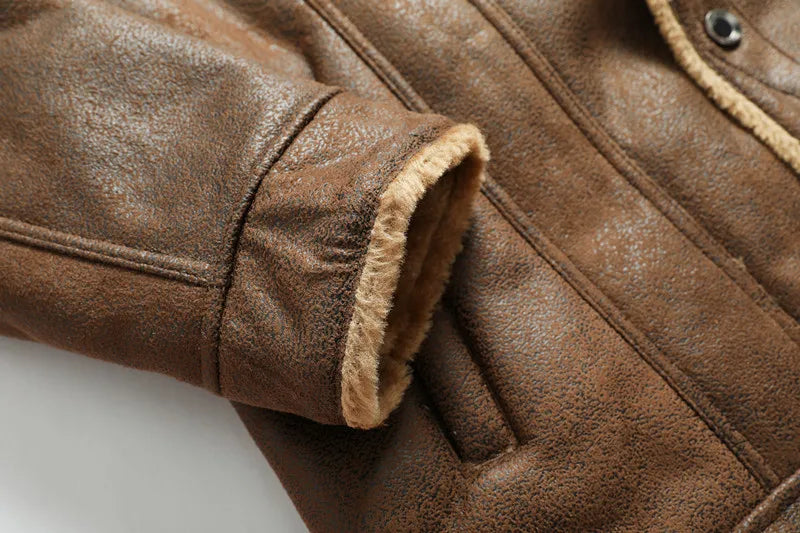 Men's Genuine Leather Bomber Jacket
