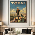 Western Cowboy Retro Poster (Alternate Design)