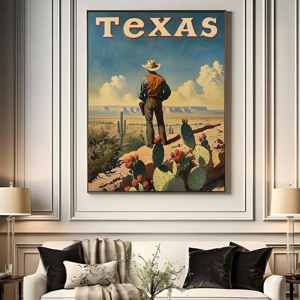 Western Cowboy Retro Poster (Alternate Design)