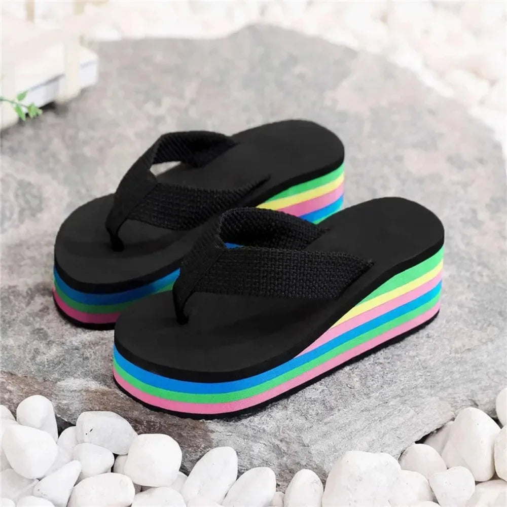 Women's Rainbow Platform Sandals