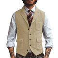 Men's Brown Herringbone Waistcoat