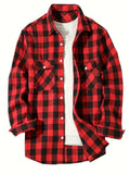 Men's Red Plaid Flannel Shirt