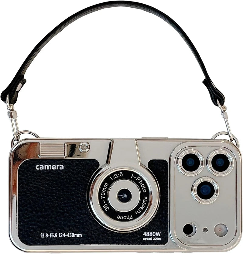 Vintage Camera Phone Case with Strap