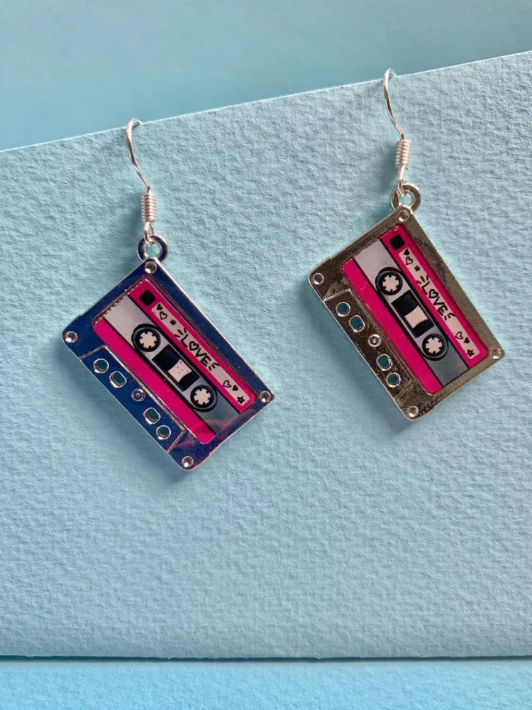 Cassette Tape Dangle Earrings