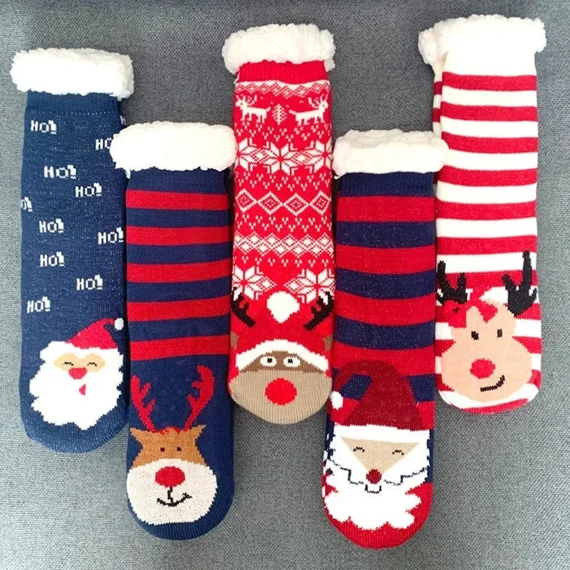 Christmas Fuzzy Slipper Socks