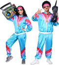80s retro tracksuit set in red colorway