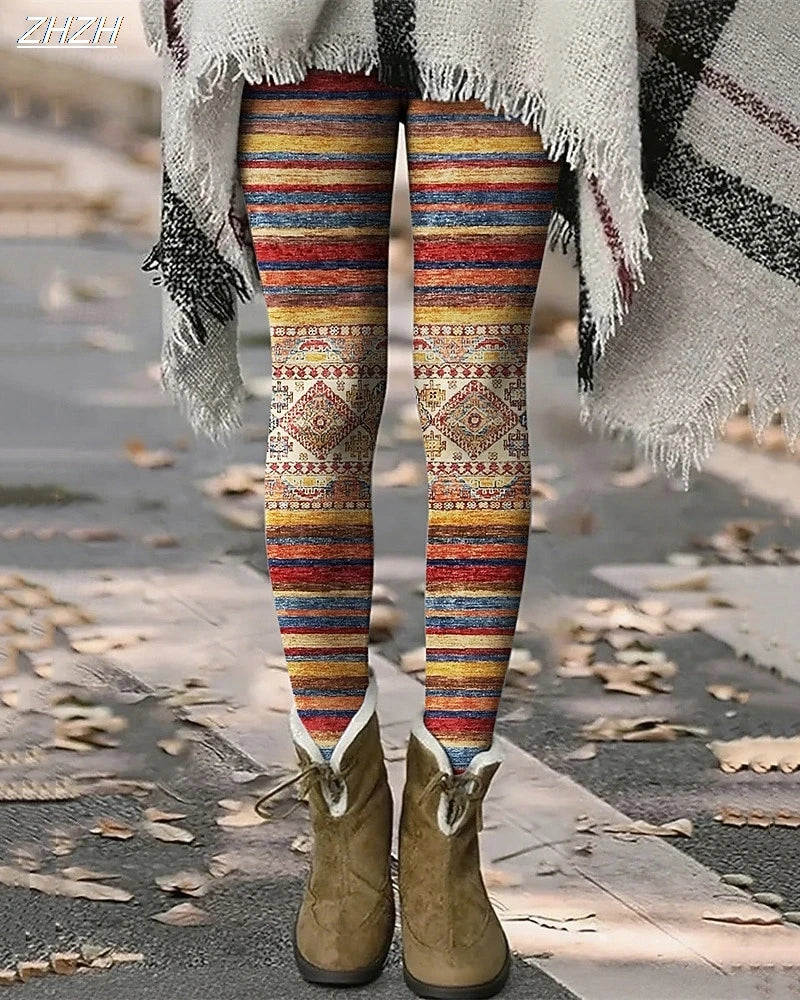 Women's Striped Leggings