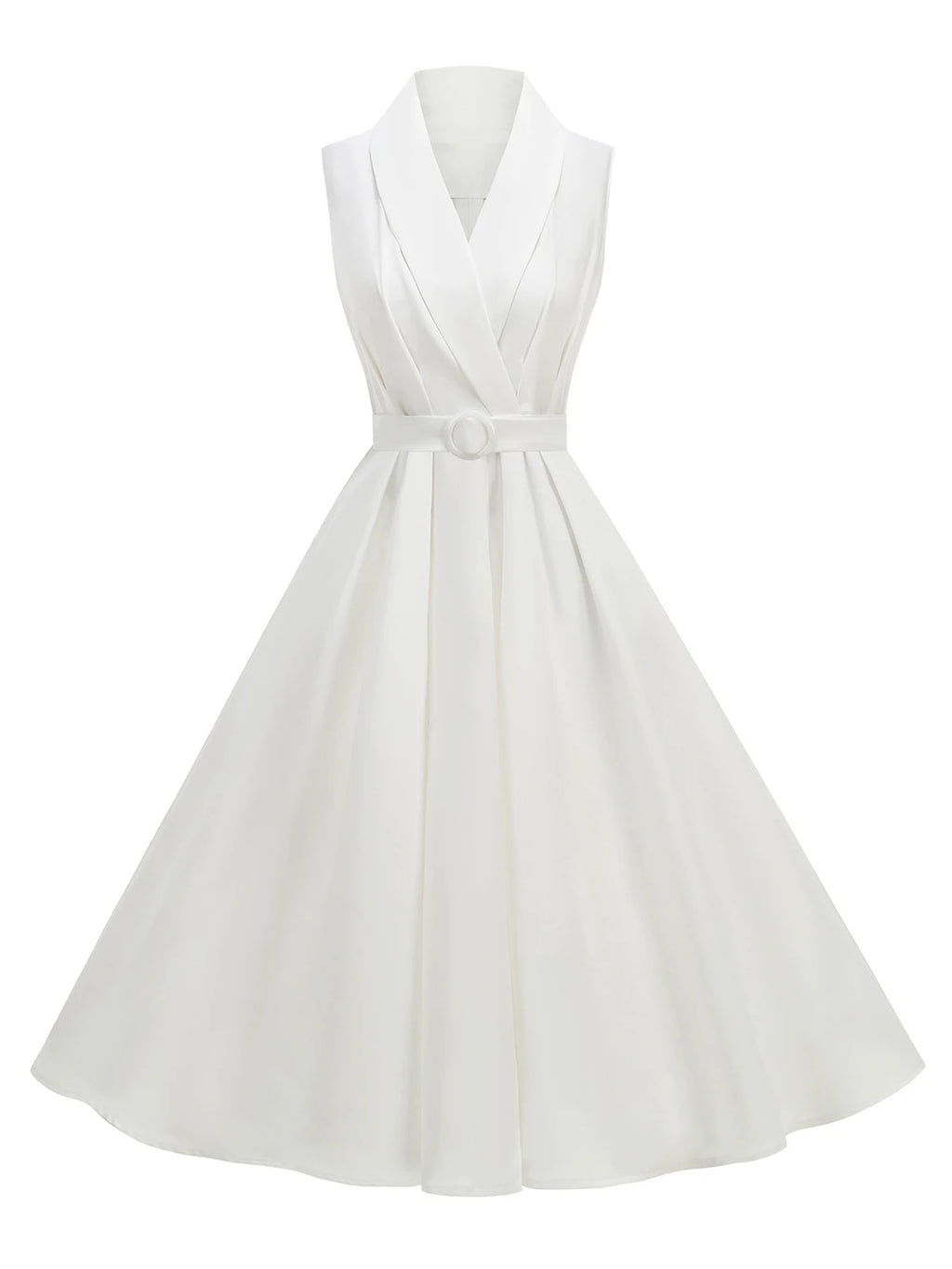 Women's Polka Dot Belted Summer Dress