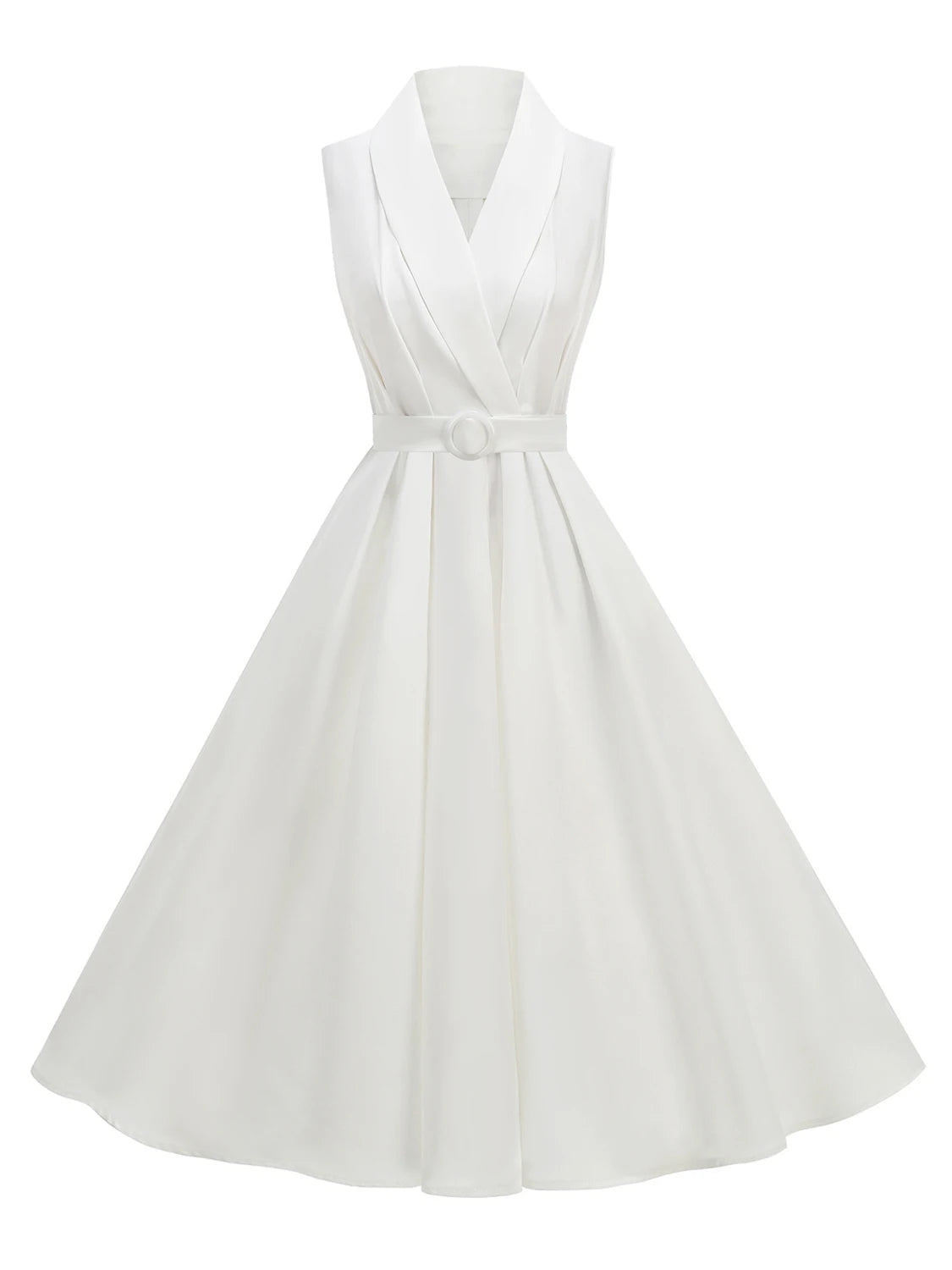 Women's Polka Dot Belted Summer Dress