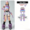 Girls' Hip Hop Crop Top & Cargo Pants Set – Kids Streetwear
