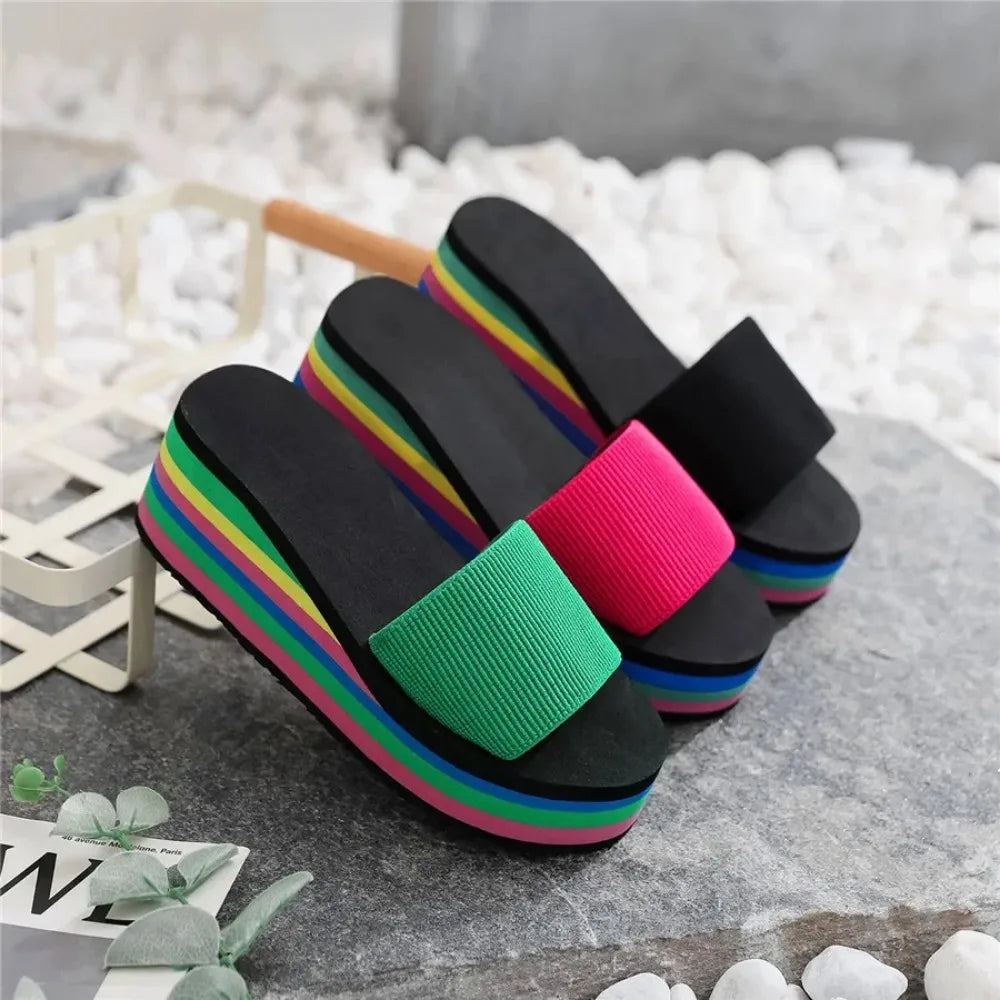 Women's Rainbow Platform Sandals
