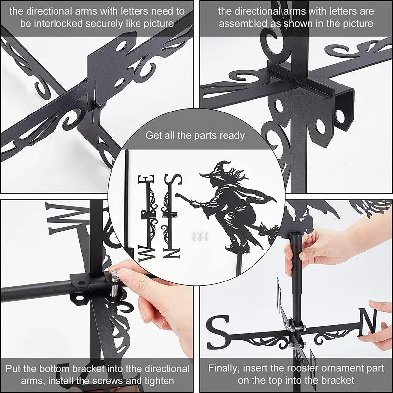 Metal Weathervane – Garden Roof Decor