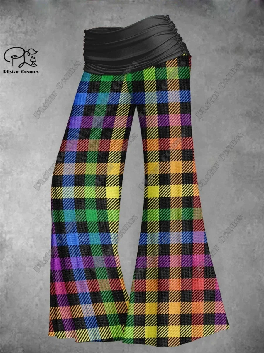 Women's Gradient Print Wide-Leg Pants