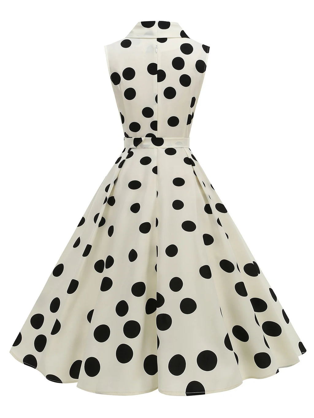 Women's Polka Dot Belted Summer Dress