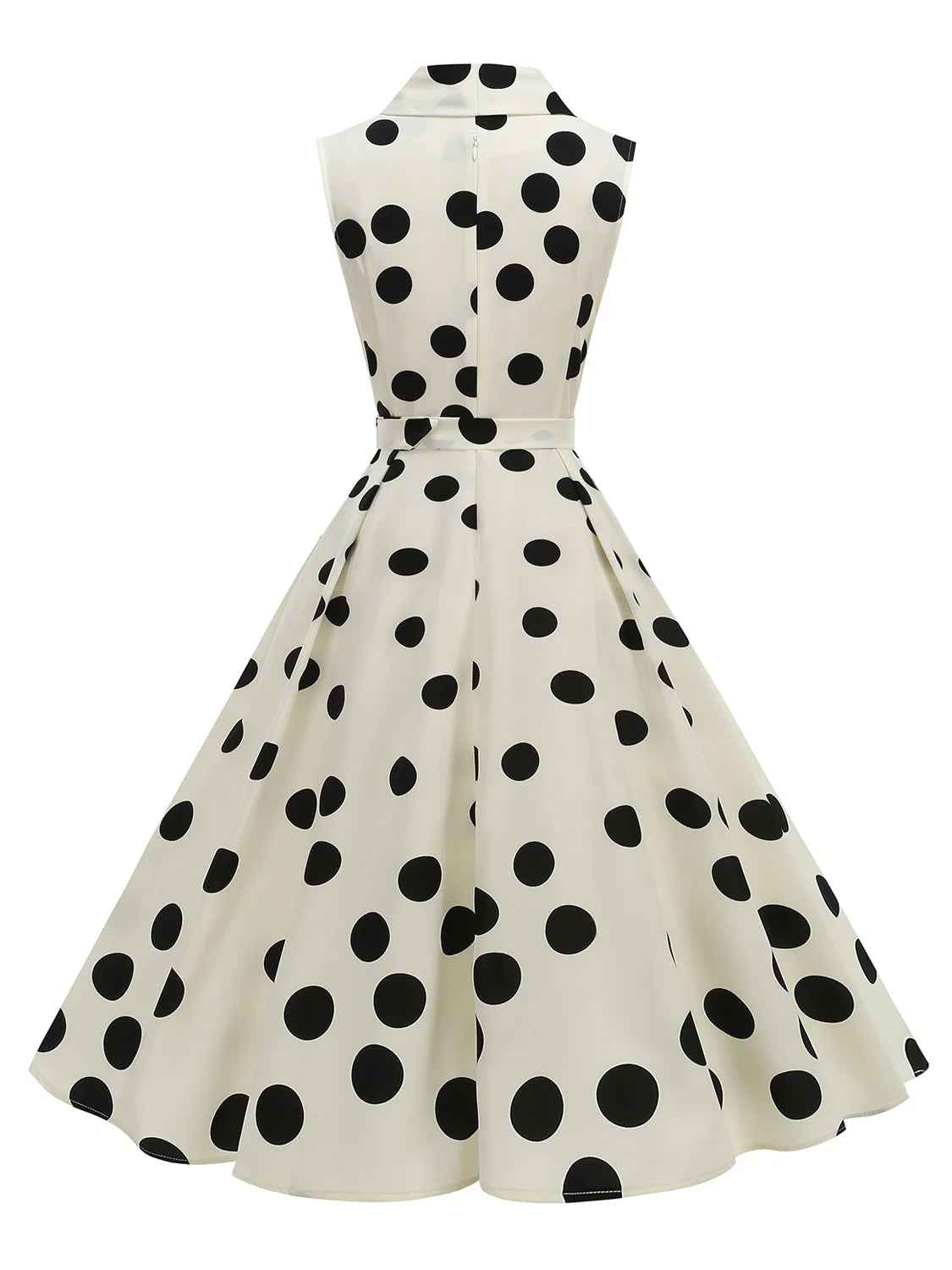Women's Polka Dot Belted Summer Dress