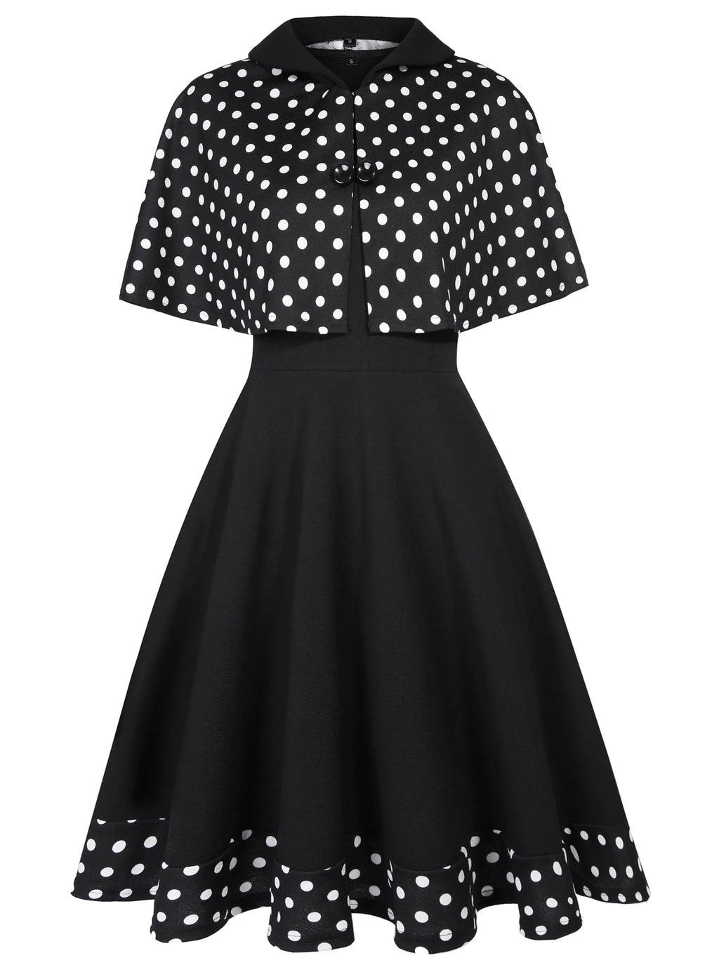 Women's 1950s Polka Dot Swing Dress Set