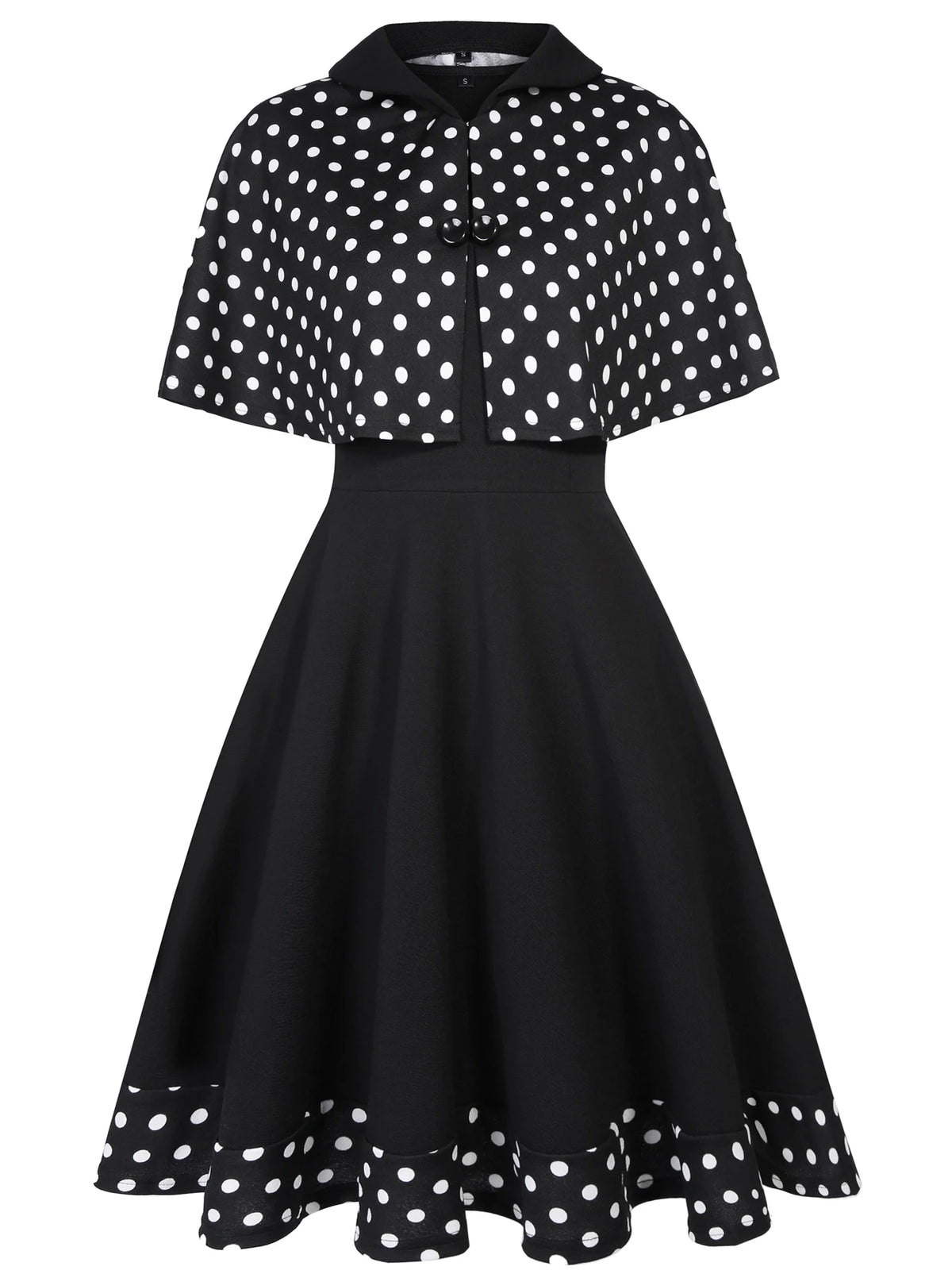 Women's 1950s Polka Dot Swing Dress Set